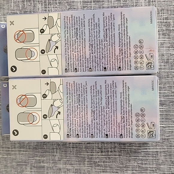 2 imPRESS Press On Nail Sets Winter Snowman Hearts Pink Red New - Picture 5 of 5